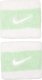 Frotki na nadgarstek Nike Swoosh Wristbands 2 szt. biało-zielone N0001565117OS 1