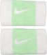 Frotki na nadgarstek Nike Swoosh Doublewide Wristbands 2 szt. biało-zielone N0001586117OS 1
