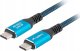 Kabel USB Lanberg USB-C - USB-C 1 m Czarno-niebieski (CA-CMCM-45CU-0010-BK) 1