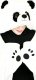 Panda Kocyk z kapturem dla dzieci Cozy Noxxiez BL823 1