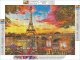 Haft Diamentowy, Obraz, Mozaika Diamentowa Diamond Painting, PANORAMA PARYŻA Wieża Eiffla 40x30cm 2