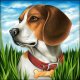 Haft Diamentowy, Obraz, Mozaika Diamentowa Diamond Painting, PIES BEAGLE 30x30cm 1