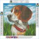 Haft Diamentowy, Obraz, Mozaika Diamentowa Diamond Painting, PIES BEAGLE 30x30cm 2