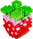Koraliki do prasowania Wersja 3D, Szablon TRUSKAWKA Owoce, Saszetka, Prasowanka 8