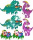 Haft Diamentowy Mozaika Diamentowa Naklejki DINOZAURY Zestaw 18 Naklejek 7
