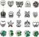 Zestaw Do Tworzenia Robienia Biżuterii, Bransoletek, Charmsy, Zawieszki, Koraliki ODCIENIE ZIELENI + Etui 4