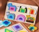 PUZZLE DREWNIANE KSZTAŁTY DOPASOWYWANIE EDUKACYJNE ZWIERZĘTA MONTESSORI 11