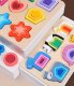 PUZZLE DREWNIANE KSZTAŁTY DOPASOWYWANIE EDUKACYJNE ZWIERZĘTA MONTESSORI 6