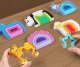 PUZZLE DREWNIANE KSZTAŁTY DOPASOWYWANIE EDUKACYJNE ZWIERZĘTA MONTESSORI 9
