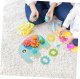KLOCKI DREWNIANE SORTER EDUKACYJNY MONTESSORI SŁOŃ ZĘBATKI 1