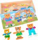 DREWNIANA UKŁADANKA PUZZLE UBIERANKA EMOCJE MINY RODZINA MISIÓW 47 EL. 1