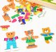 DREWNIANA UKŁADANKA PUZZLE UBIERANKA EMOCJE MINY RODZINA MISIÓW 47 EL. 1