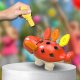 PUZZLE UKŁADANKA DOPASUJ KSZTAŁTY MONTESSORI KSZTAŁTY DINOZAUR SORTER CZERWONY 2