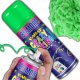 SERPENTYNA KONFETTI W SPRAYU NEON NA URODZINY IMPREZĘ ZIELONY 250 ML 1