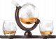 GRAWEROWANA KARAFKA DO WHISKY DOZOWNIK GLOBUS + 2 SZKLANKI 3