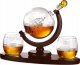 GRAWEROWANA KARAFKA DO WHISKY DOZOWNIK GLOBUS + 2 SZKLANKI 7
