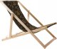 Wood OK 2X LEŻAK PLAŻOWY OGRODOWY DREWNIANY WOODOK moro tkanina + STOLIK KAWOWY SKŁADANY 3