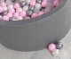 Suchy basen minky H-40 cm z piłkami 200szt.- ciemnoszary 5