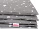 Pościel dla dzieci 2-częściowa bawełniana 135x100 - mini gwiazdki białe na szarym 2
