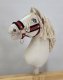 Kantar regulowany dla konia Hobby Horse A3 bordowy z czarnym futerkiem 1