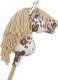 Hobby Horse Mały koń na kiju Premium - tarantowaty biało-brązowy z beżową grzywą A4 1