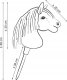 Hobby Horse Mały koń na kiju Premium - tarantowaty biało-czarny z białą grzywą A4 2