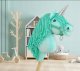 Hobby Horse Jednorożec na kiju mały miętowy z miętową grzywą i srebrnym rogiem 3