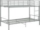 Łóżko Piętrowe, Szare, Metalowe, 90 X 200 Cm 2