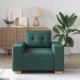 vidaXL Fotel, ciemnozielony, 59 cm, obity tkaniną 3