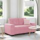 vidaXL Sofa dwuosobowa, różowa, 120 cm, aksamit 1
