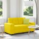 vidaXL Sofa dwuosobowa, żółta, 120 cm, aksamit 1