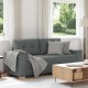 vidaXL vidaXL Sofa dwuosobowa, ciemnoszara, 140 cm, tkanina 1