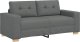 vidaXL vidaXL Sofa dwuosobowa, ciemnoszara, 140 cm, tkanina 2