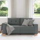 vidaXL vidaXL Sofa dwuosobowa, ciemnoszara, 140 cm, tkanina 3