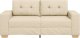 vidaXL Sofa dwuosobowa, kremowa, 140 cm, tkanina 4