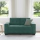 vidaXL vidaXL Sofa dwuosobowa, ciemnozielona, 120 cm, aksamit 3