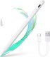 Rysik do Apple iPad Alogy Pencil z funkcją Palm Rejection Tilt Magnetyczny USB-C + zapasowa końcówka Biały 13