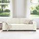 vidaXL Sofa 3-osobowa, kremowy, 180 cm, tapicerowana aksamitem 3