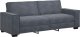 vidaXL Sofa 3-osobowa, ciemnoszara, 180 cm, obita aksamitem 2
