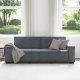 vidaXL Sofa 3-osobowa, ciemnoszara, 180 cm, obita aksamitem 3