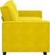 vidaXL Sofa 3-osobowa, żółty, 180 cm, tapicerowana aksamitem 5