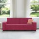 vidaXL Sofa 3-osobowa, winna czerwień, 180 cm, obita aksamitem 3