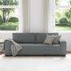 vidaXL Sofa 3-osobowa, ciemnoszara, 180 cm, tapicerowana tkaniną 3