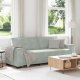 vidaXL vidaXL Sofa 3-osobowa, jasnoszara, 180 cm, tapicerowana aksamitem 1