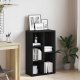 vidaXL Regał biblioteczny Czarny Dąb 50x25x80 cm Drewno klejone 1