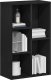 vidaXL Regał biblioteczny Czarny Dąb 50x25x80 cm Drewno klejone 4