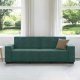 vidaXL Sofa 3-osobowa, ciemnozielony, 180 cm, obita aksamitem 3