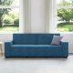 vidaXL Sofa 3-osobowa, niebieski, 180 cm, tapicerowana aksamitem 3