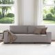 vidaXL Sofa 3-osobowa, kolor taupe, 180 cm, tkaniną 3