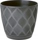 Osłonka antracytowa eco 24,5x26cm klasyczna plastikowa doniczka z podstawką 1